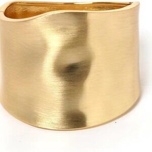 Bangle Bracelets for Women | 14K Gold Plated Trendy Wide Bracelets | Hinged Arm